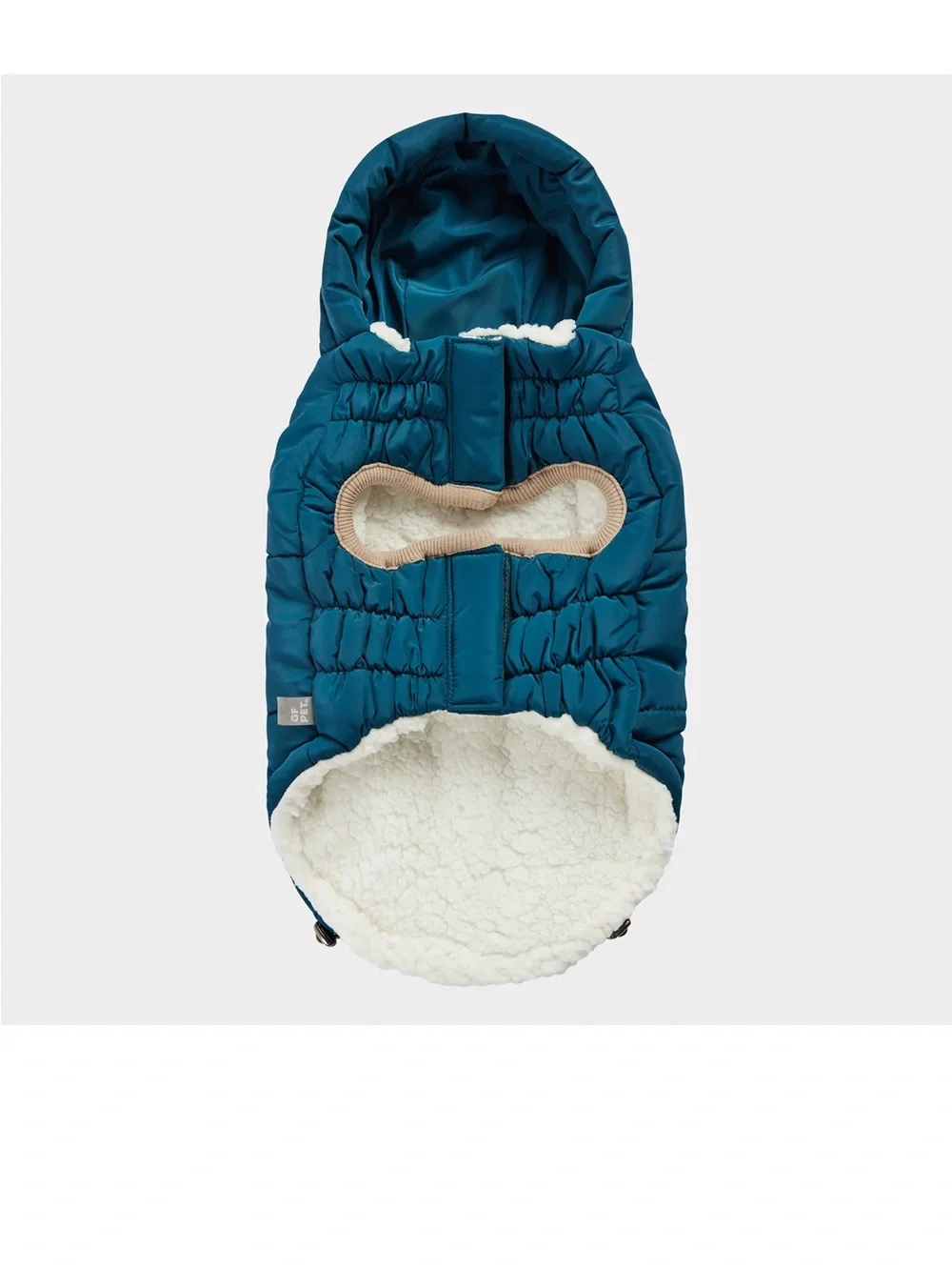 Teal Puffer Dog Jacket with Hood - Cozy Winter Coat